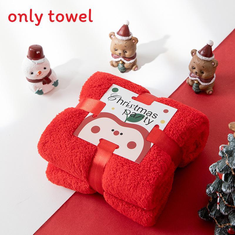 Christmas Holiday Towel With Coral Fleece Material For Festive Gift Giving