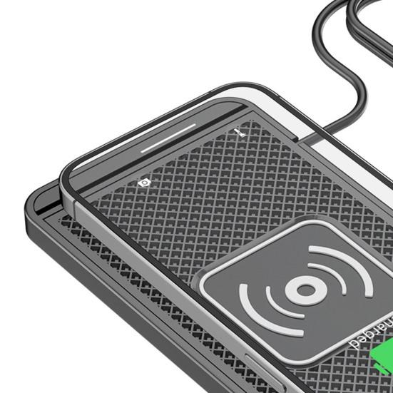 Wireless Car Charger Pad 20W Fast Charging Mat for Phone Non-Slip Cell Phone Charger Waterproof Anti-Slip Silicone Base Home Wireless Charging Pad