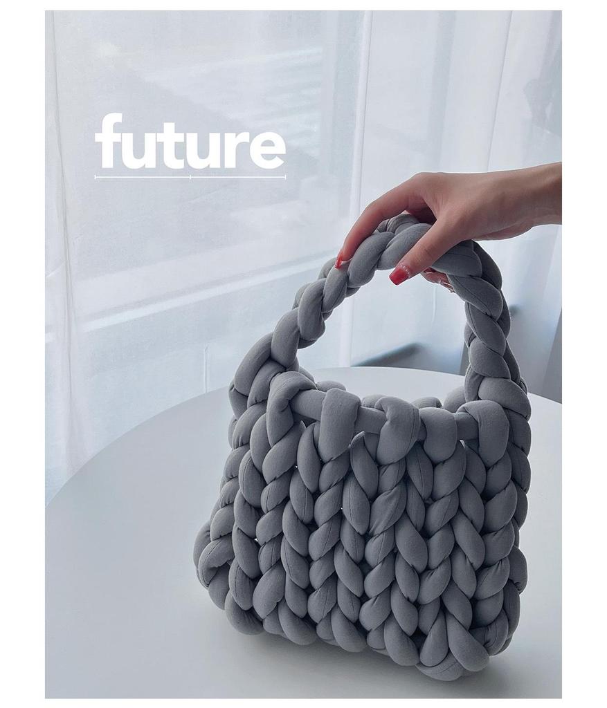 Icelandic Wool DIY Chunky Knit Korean-Style Tote Bag