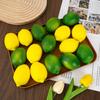 5Pcs Yellow/Green Artificial Fake Lemons Realistic Faux Fruits Photography Props For Home Kitchen Table Decoration