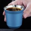 80ML Stainless Steel Espresso Cup Set Double Wall 304 Stainless Steel Small Coffee Cup Capsule Milk Mug Double Wall Insulated