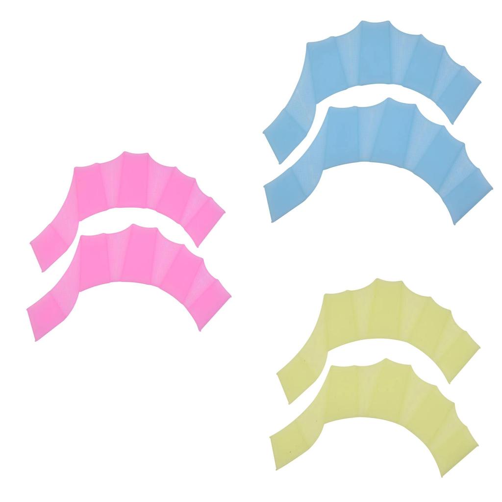 Silicone Webbed Gloves Swimming Training Equipment Pink Blue Yellow Gear Swim