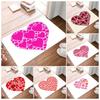 Creative Love Printing Non-Slip Small Rug Waterproof Easy To Clean Floor Mat for Indoor Outdoor Use Durable Home Decor Fashion