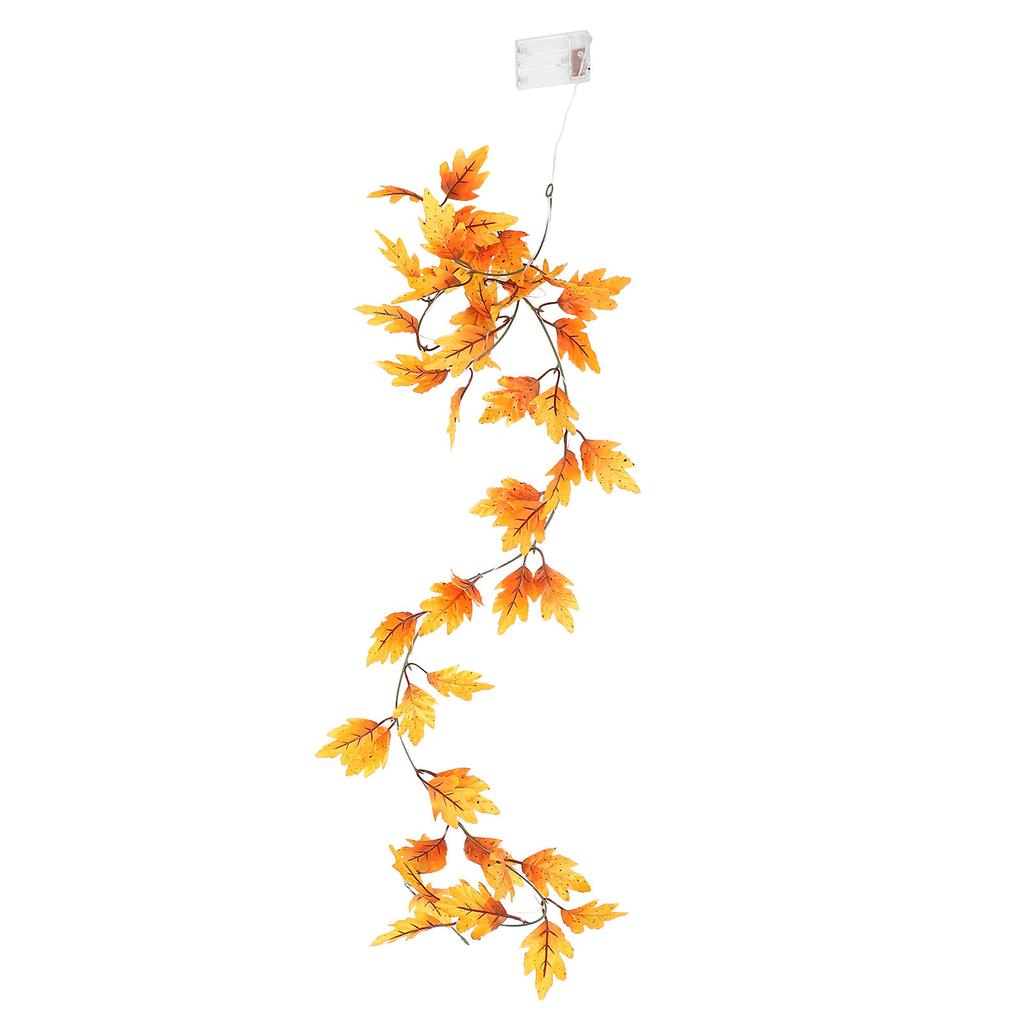Maple Leaves String Light 20LED 2 Meters Simulated LED Leaf Lights Thanksgiving Fall Festival Decorations Fall Garland Home