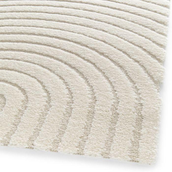 Tapis doux à relief moderne graphique blanc 160x230