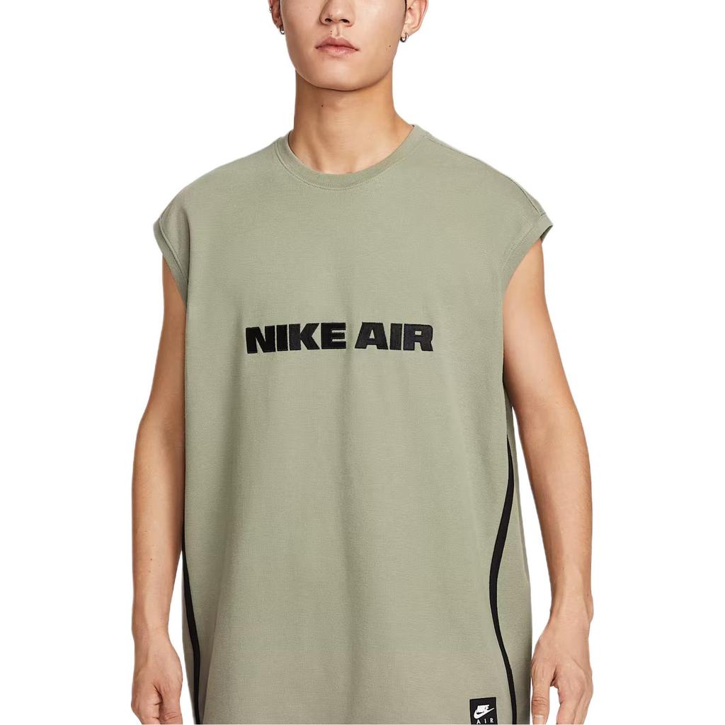 Nike Tank Tops Men's Light Green Gray/Black/Black Crew Neck Moderate Straight Fit IB2768-320