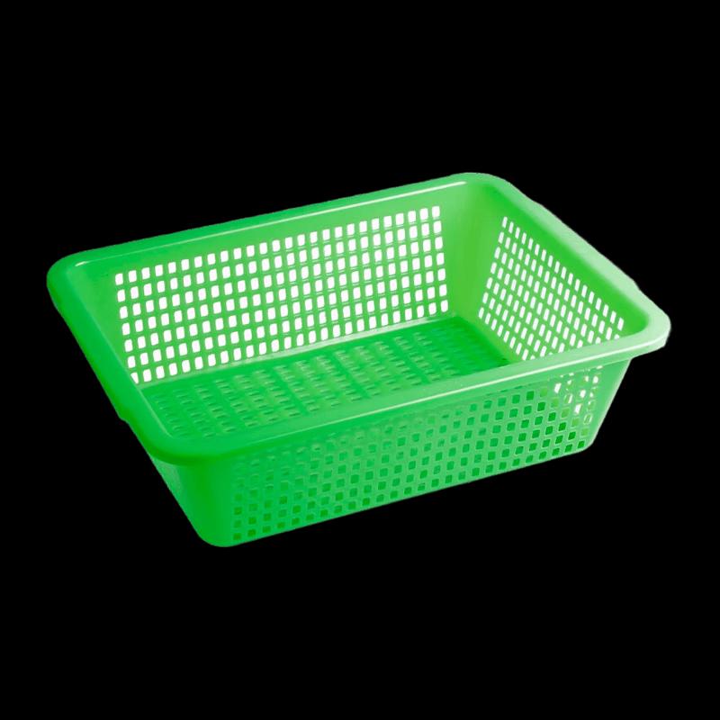 Rectangular Plastic Draining Storage Basket