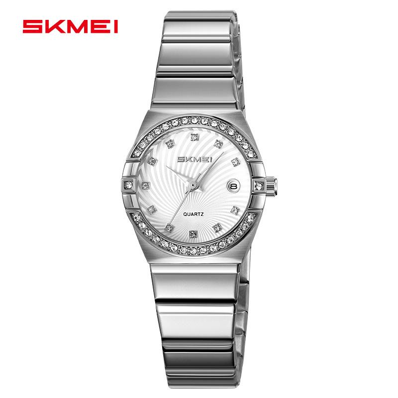 

Новые женские часы кварцевые модные из нержавеющей стали золотые часы дата водонепроницаемые наручные часы женские часы Relogio Feminino серебряный/белый