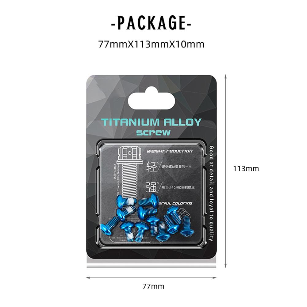 12x M5x10mm Disk Brake Rotor Bolts Bicycle Parts MTB Mountain Bike Brake Screws