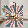 Cuphead Flannel Blankets  Super Warm Bedding Throws for Couch Bed Picnic Street Trend Bedspread Sofa Bed Cover