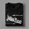 Novelty Judas Priest British Steel Asphalt T-Shirt Men Round Collar T Shirts Band Music Short Sleeve Tees 4XL 5XL 6XL Clothing
