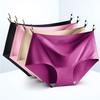 Plus Size Mid-Waist Ice Silk Triangle Briefs for Women