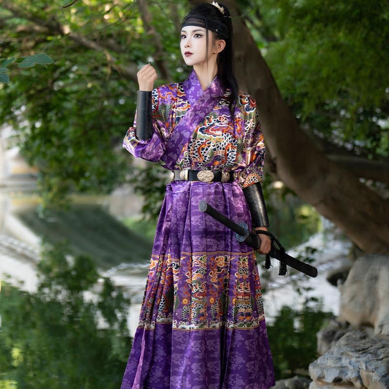 Jinyiwei Flying Fish Clothing Embroidered Spring Sword Python Robe Sticked Inside Scattering Qilin Men's Same Ming-made Summer Style