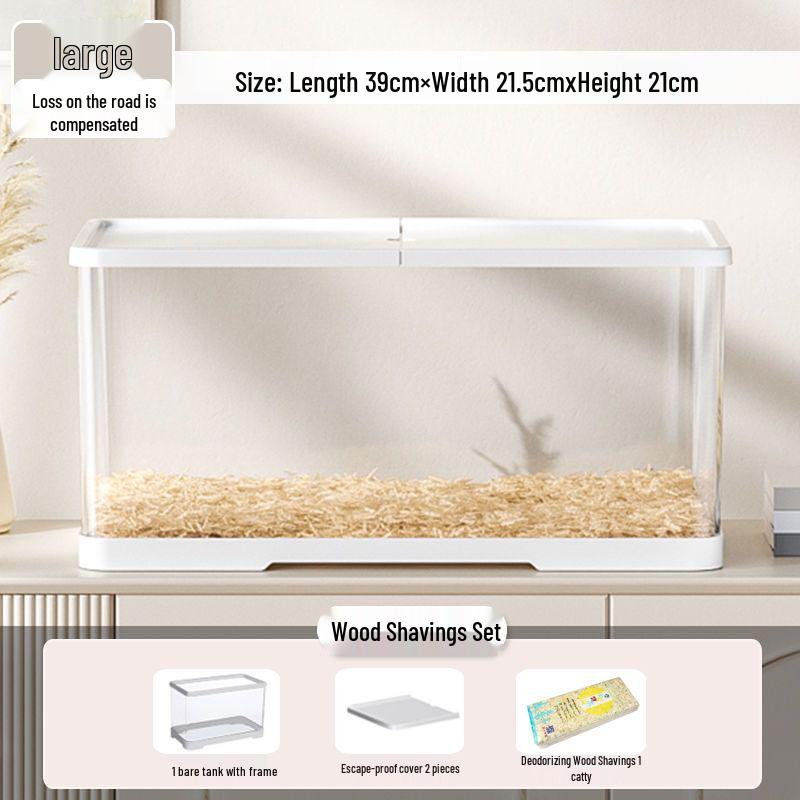 Golden Hamster Luxury Acrylic Villa - Transparent Breeding Cage with Spacious Bedroom