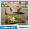 360° HD Aquarium Fish Tank Household Landscape Design Lazy Fish Tank Set Desktop Fish Aquarium Filter