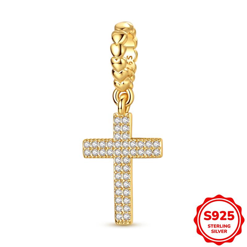 Nuevo En Elementos 18K Chapado en Oro Colgante Charm Cuentas Se Adapta a Pulsera de 3 mm Collar Para Mujer Joyería Fabricación DIY Regalos