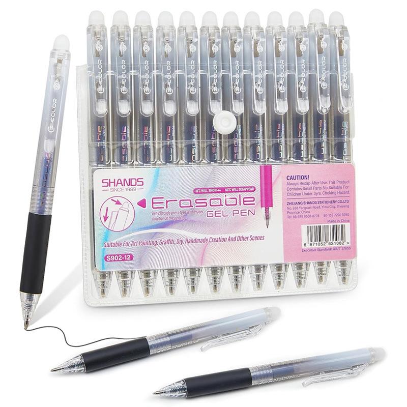 0.7mm Bullet Tip Press Erasable Gel Pens Quick Dry Non-Break Multi Color