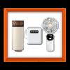 3-in-1 Portable Fan, Power Bank & Smart Thermos Gift Set