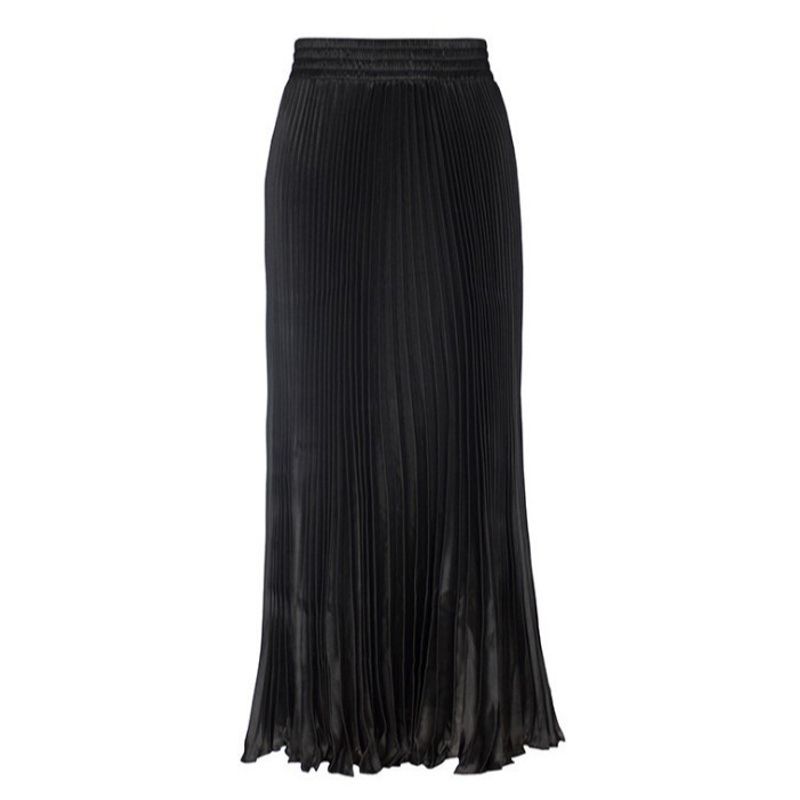 Solid Color Elastic Waist Bag Hip Skirt Pure Color Elastic Waist
