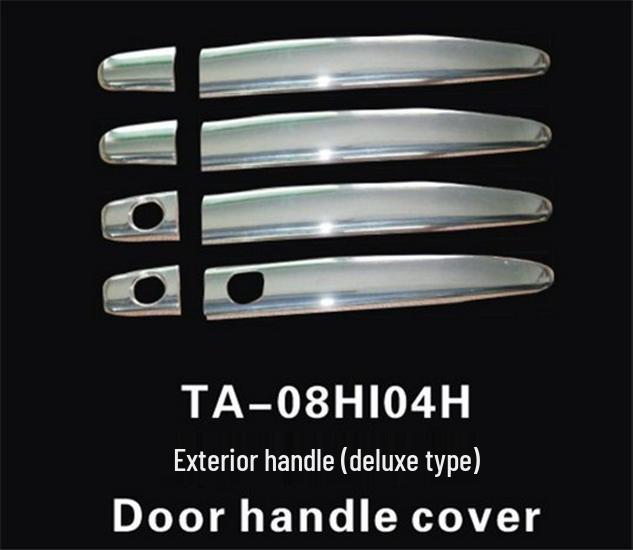 Fits 09-14 Toyota Highlander: ABS Electroplated Door Handle and Outer Door Bowl.