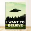 Quadri per Decorazione Soggiorno Senza Cornice I Want To Believe X File TV Gioco Stampe su Tela Poster Pittura Arte da Parete
