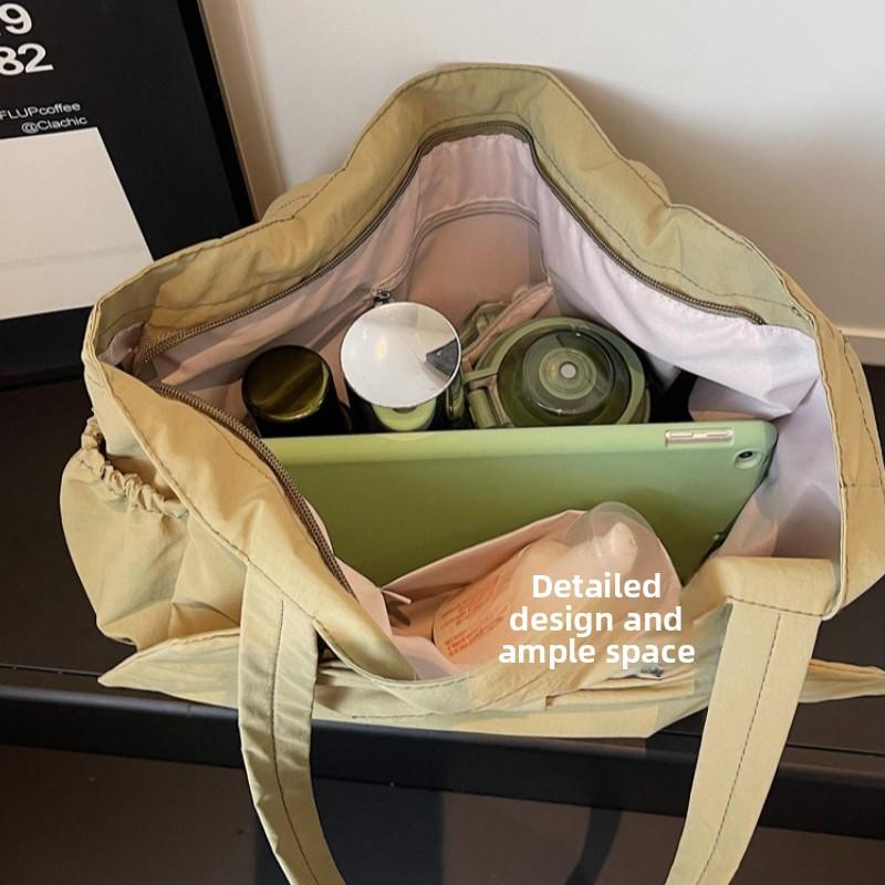 Japanese Style Tote Bag for Women Large Capacity Bow Shoulder Bag Fashi and Versatile Commuting Bag College Student Fashi