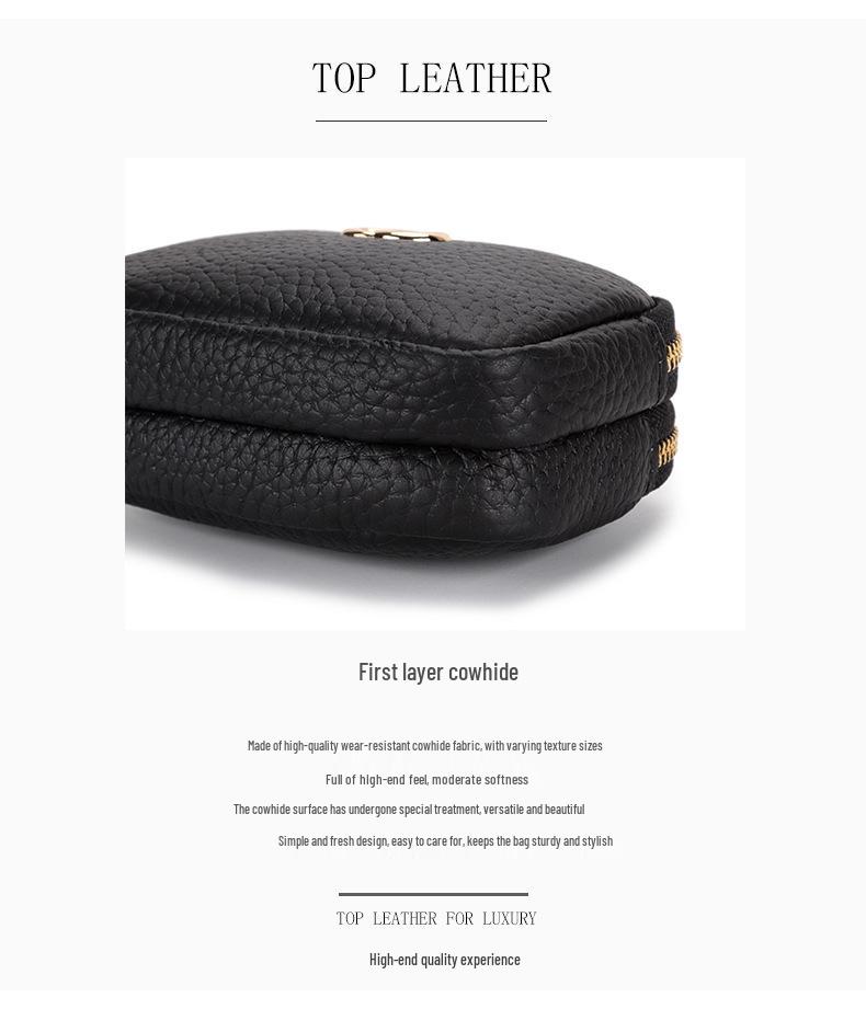 Damen Mini Clutch Geldbörse aus echtem Leder - Koreanischer Stil Mode Tasche für Lippenstift und kleine Gegenstände