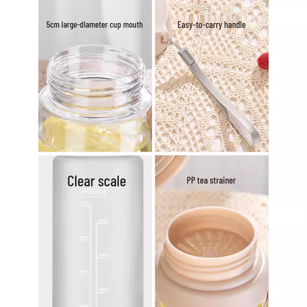 Large Capacity Stylish Tea and Water Separator Cup for Girls – Ideal for Students and On-the-Go