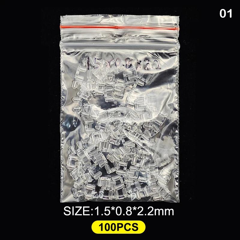 100Pcs Rimless Glasses Double Rubber Plug Lock Buckle 7mm/2.2mm Length Prescription Glass Accessories Equipment