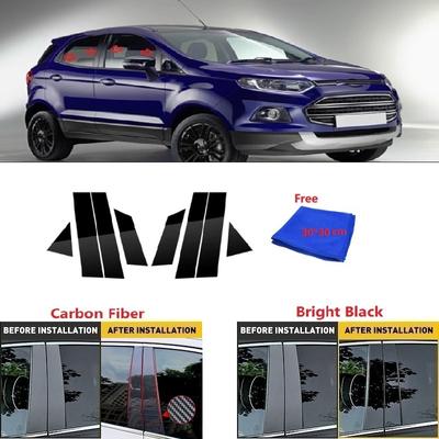 Fit For Ford Ecosport 2013- Polished Pillar Posts Window Trim Cover BC Column