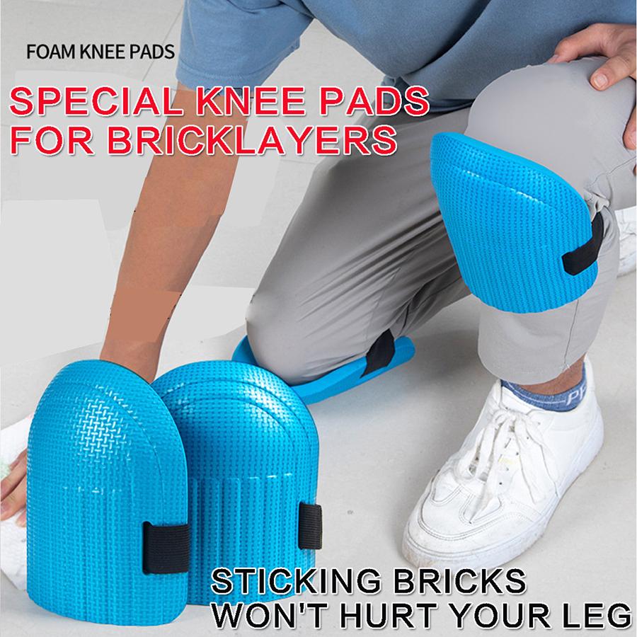 1 Pair Non-Slip Work Knee Pads for Men and Women with Thick Soft Foam Padding, Strong Straps and with Easy-Fix Clips