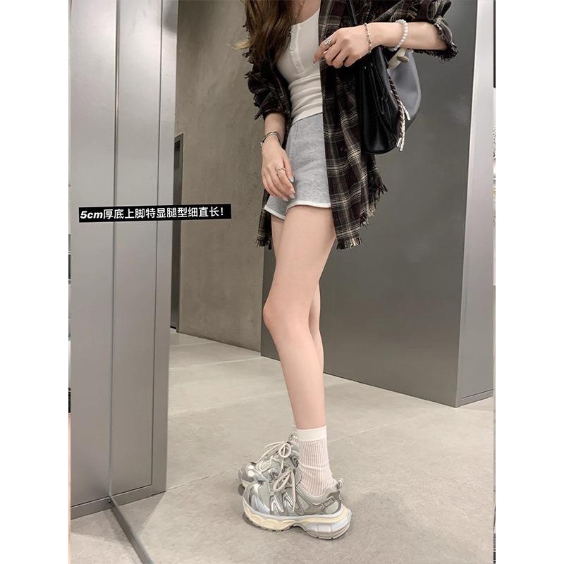 Contrasting color splicing platform shoes women's new mesh breathable fashion lightweight casual sports shoes
