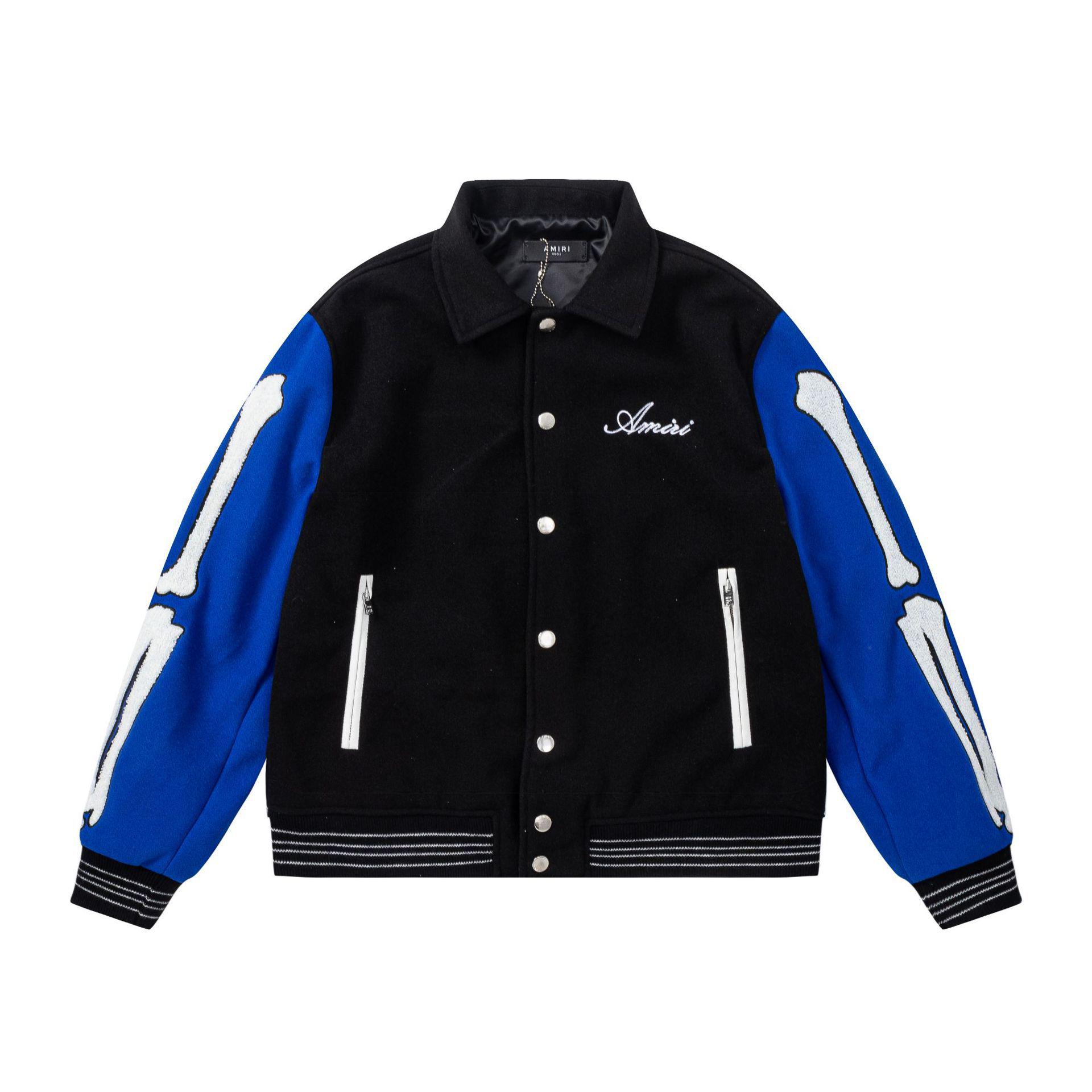 

Унисекс Повседневная куртка-пилот JBAMIRI с вышивкой костяного узора - Зимняя верхняя одежда в стиле бейсбола S
