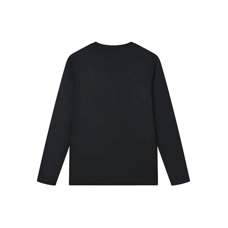 FILA Logo Print Crew Neck Long Sleeve T-Shirt Men Tops Black F11M317205FBK