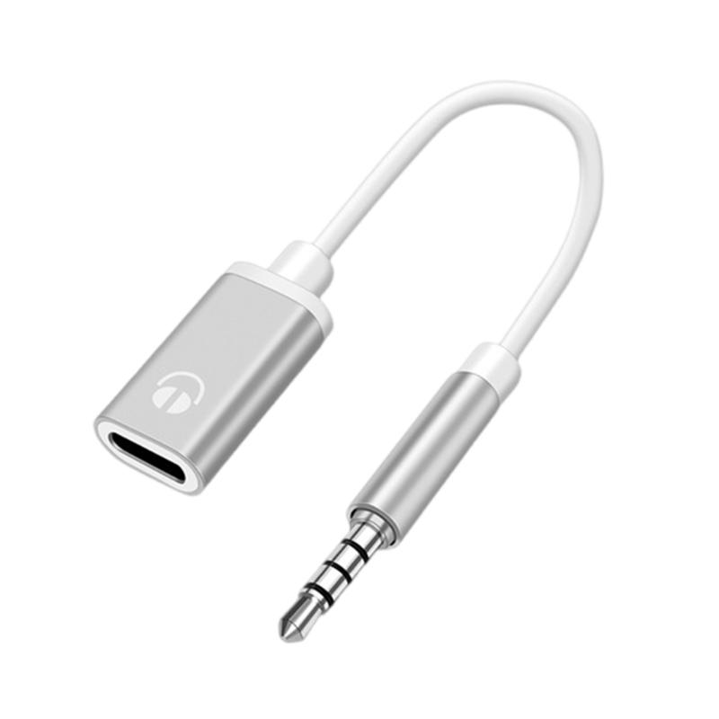 Type C Analog Headphone Adapter Cable Connects 3.5mm Earphones to Mobile Devices for Music and Calls