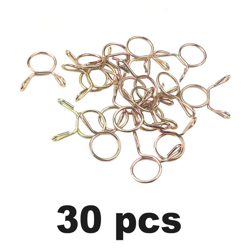 100-10 Stück 8mm Ölschlauchklemmen Motorrad Roller ATV Moped Kraftstoffleitung Schlauchschelle Verzinkte Federklemmen Hohe Qualität