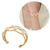 Multitier Imitation Pearls Chain Bracelet Fashion Forward Jewelry Piece Stainless Steel Adjustable Closure For Daily Use