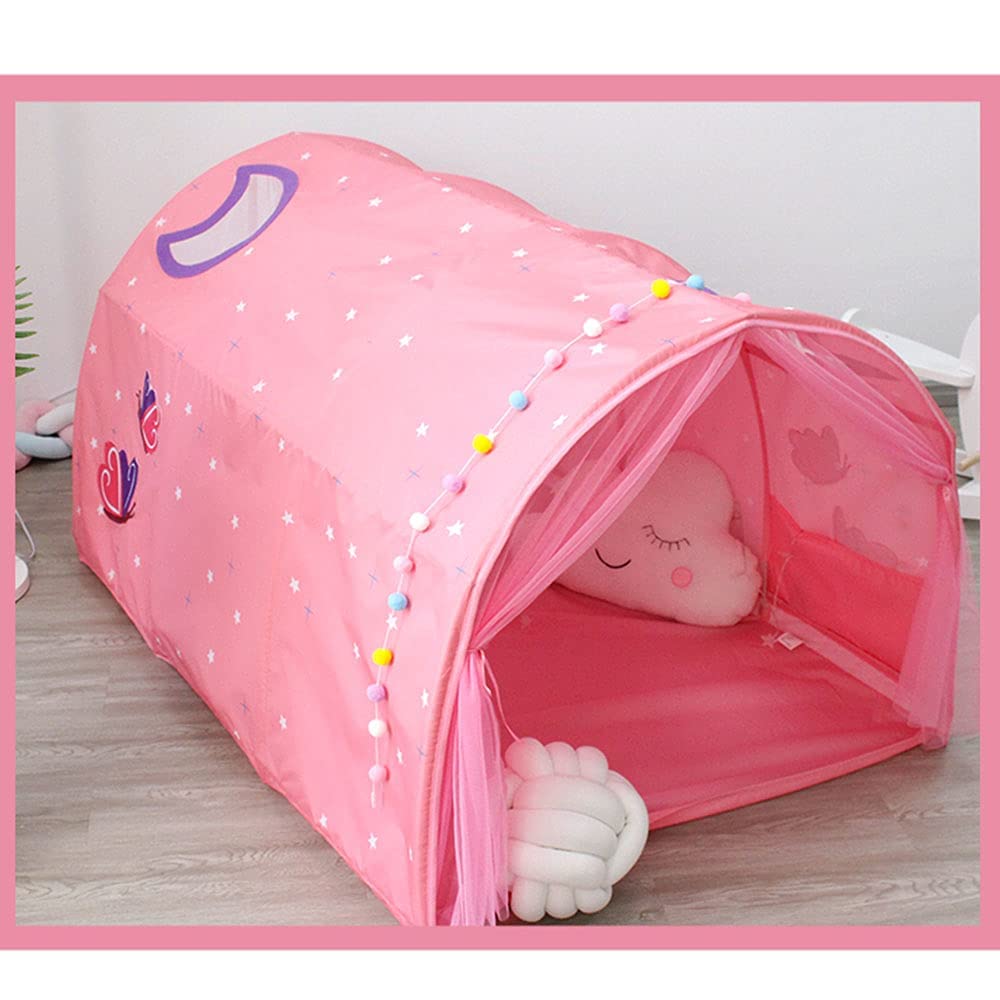 YZP Kids' Indoor Bed Tent, Sleeping Tent, Playhouse, Kids Play Tent with Mosquito Net, Privacy Space, Indoor Toy Game House, Sleeping Bag, Kids Tent,