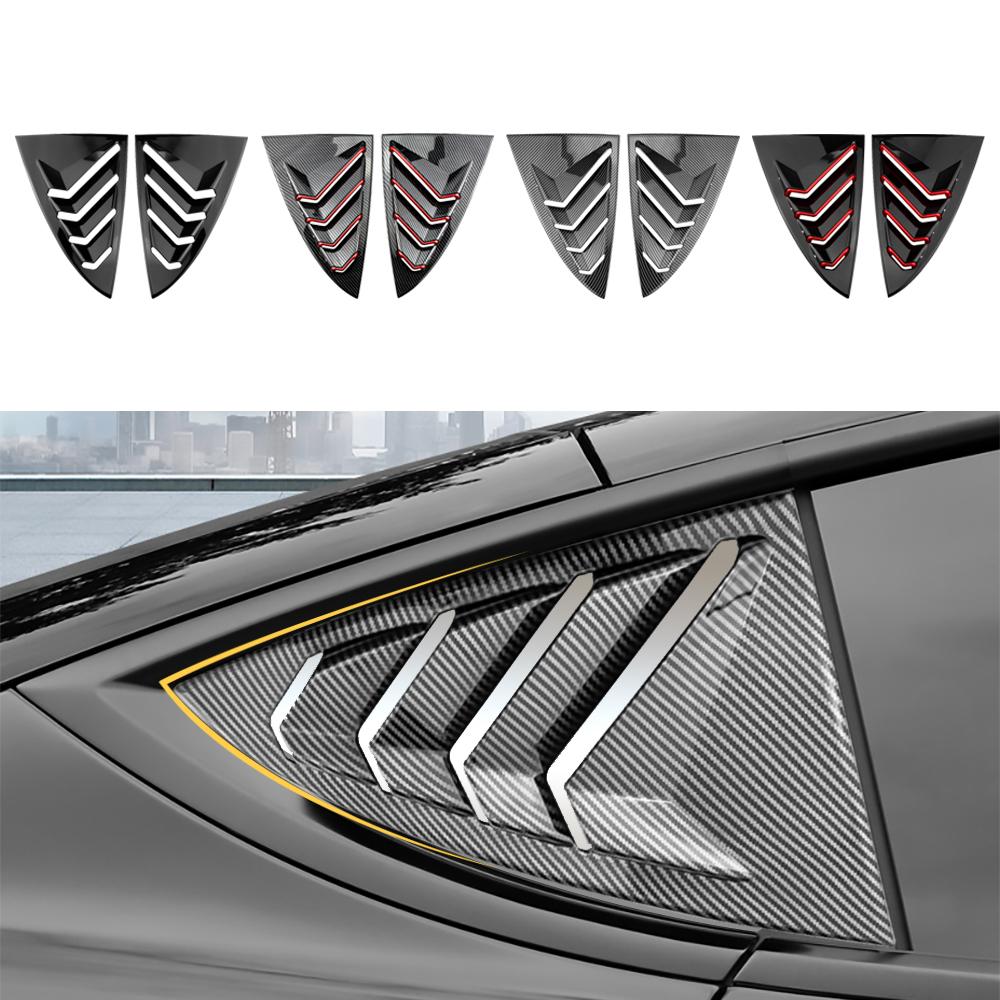 For Tesla Model 3+ Rear Side Blind Window Rear Triangle Window Spoiler Louver Carbon Fiber New Model3 Highland 2025 Accessories