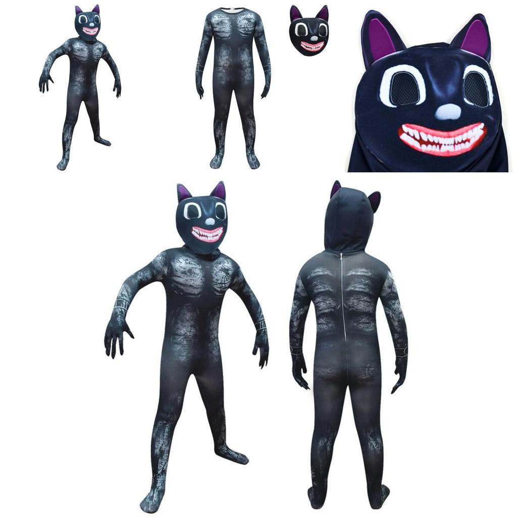 Scary Cartoon Cat Cosplay Costume Suit Perfect For Halloween Party And Theme Activities!
