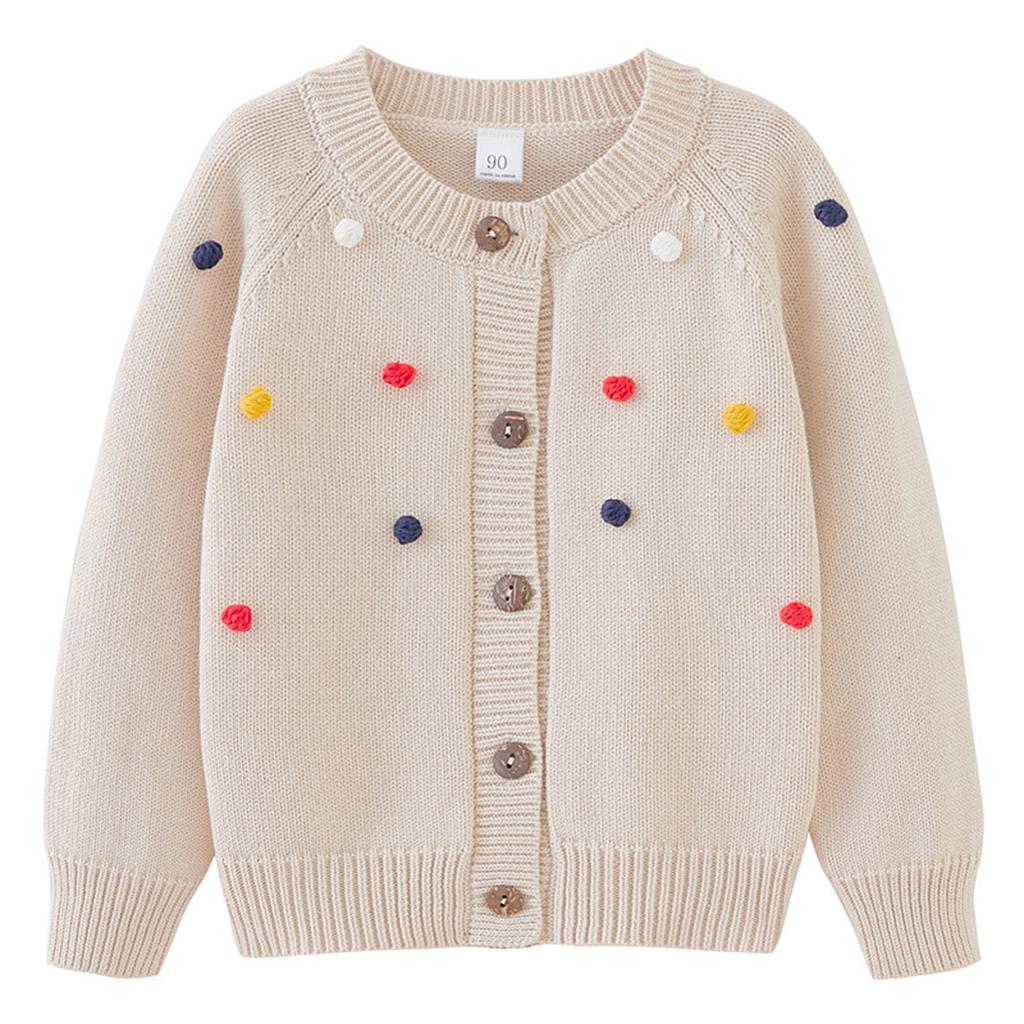 Children's Fashion Casual Cardigan Knitted Long Sleeve  Top