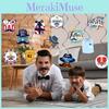 Father Theme Day Trophy Hat Gift Pattern Party Paper Hanging Decoration Pendant