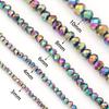 1 Strand Rondelle Faceted Crystal Beads Colorful Glass Loose Bead For Jewelry Making DIY Bracelet Necklace Supplies 3/4/6/8/10mm