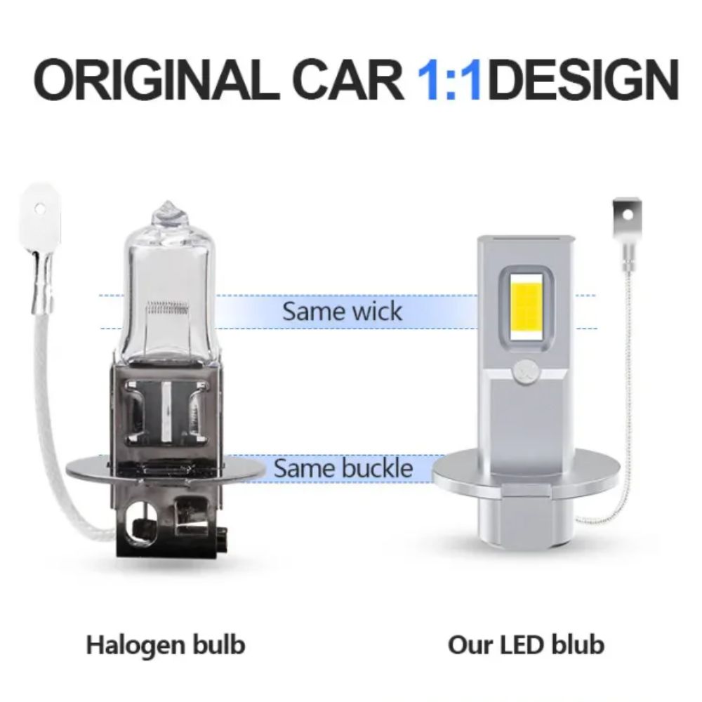 Aluminum Silver H1 Headlight Bulbs Super Bright Automobile Headlamp Fog Lamps  Car Headlight