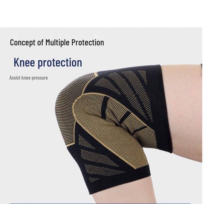 Ting White Copper Fiber Knitted Sports Knee Pad
