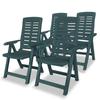 Garden Reclining Chairs Set of 4 Plastic