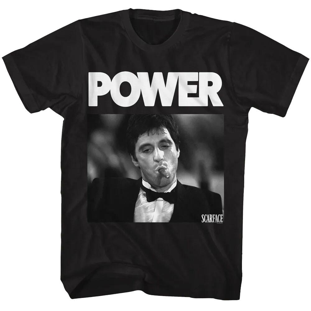 Scarface Movie Tony Smoking Cigar POWER Men T-Shirt Al Pacino XXXL
