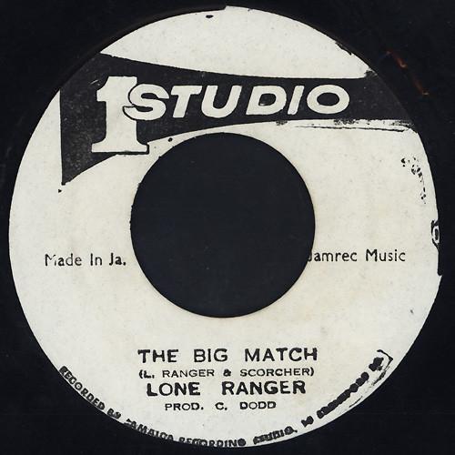 

7inch Record LONE RANGER The Big Match NONE Studio One 1978 Jamaica Reggae Ska Dub Used