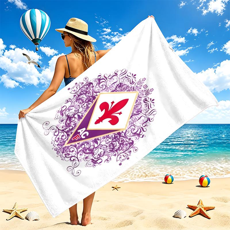ACF Fiorentina Beach Towel Quick Dry Soft MicrofiberSand Resistant Oversized Cabana Bath Sheet for Swimming Pool Travel Gift