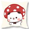 Short plush material pillowcaseBubu Bear Dudu Ball Printed Pillowcase Kawaii Cartoon Anime Sofa Cushion Cover Bedroom Room Pillo